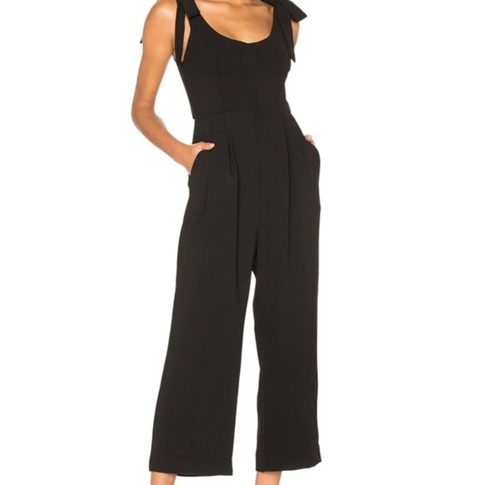 Rebecca Vallance Courtside Bustier Jumpsuit, black - size 2